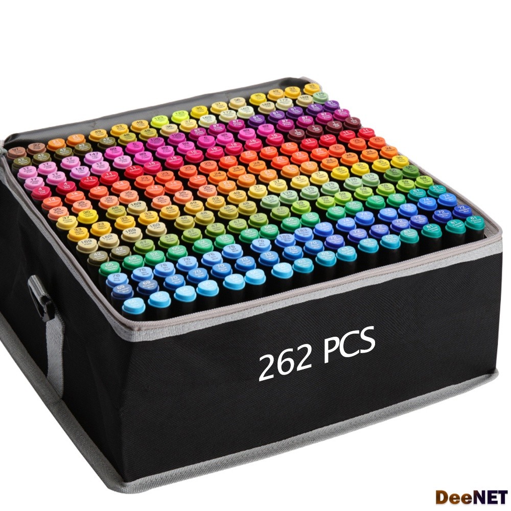 

JAMIN MURAH !!!Touch Spidol Dual Side Fine Art Marker 262 Color double headed marker set Multi Color Spidol(BISA LANGSUNG ORDER)