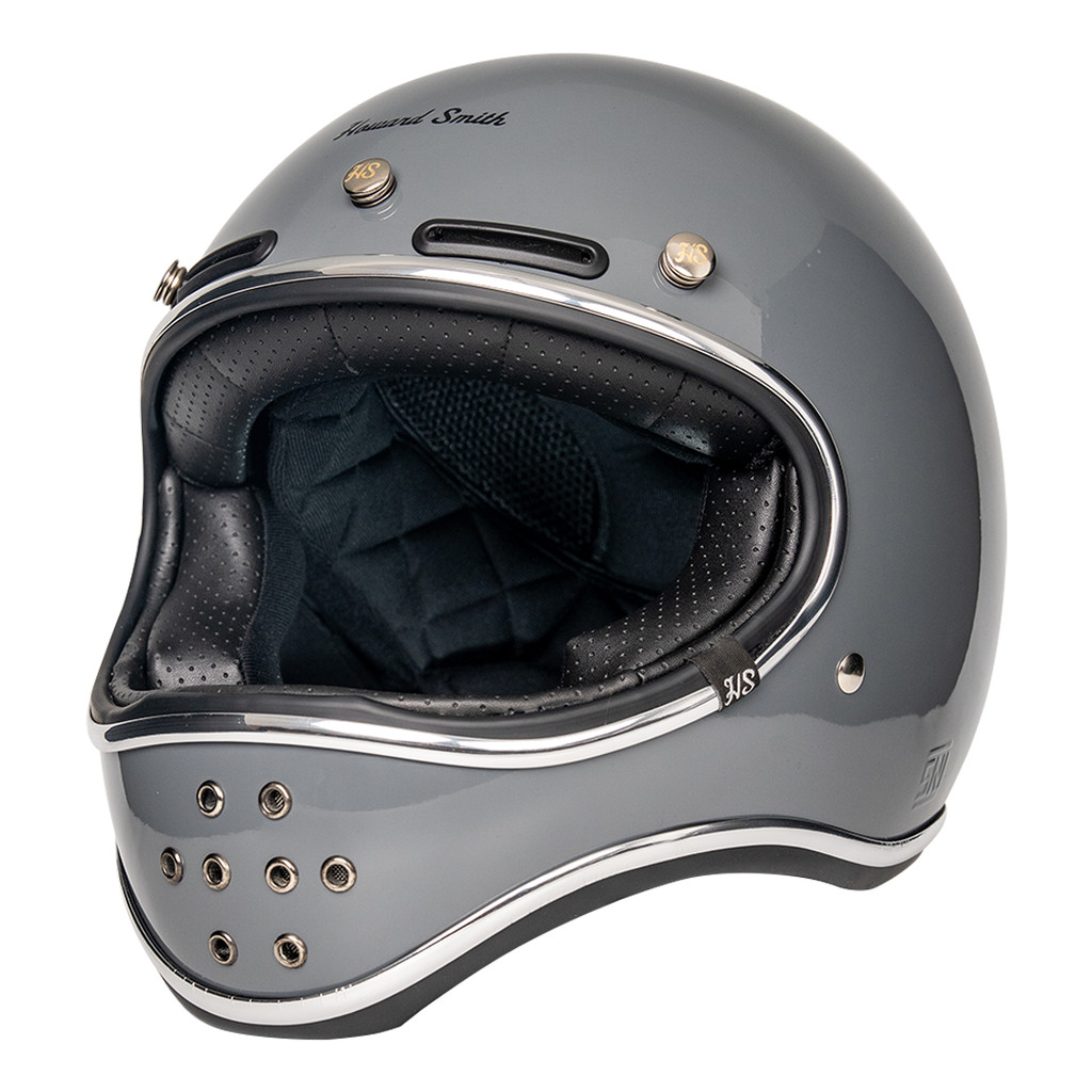 Howard Smith Bobber Retro Helm Full Face - Modern Grey