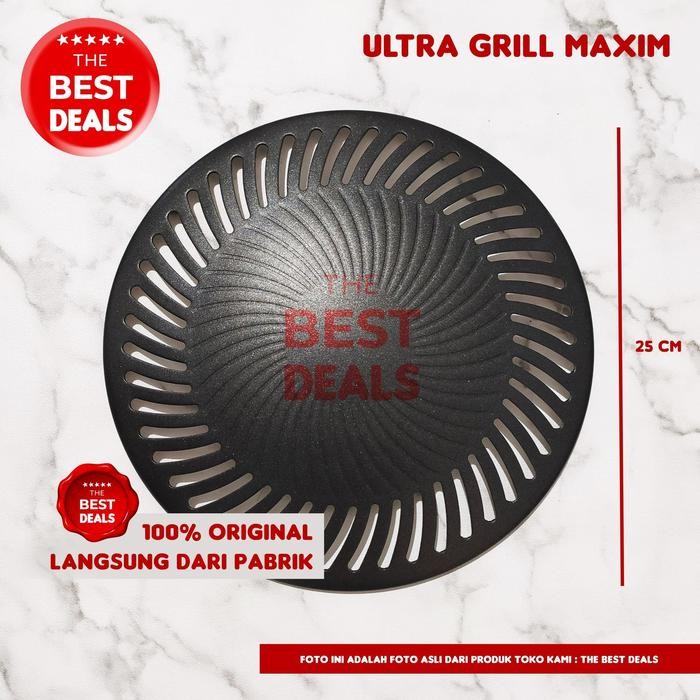 Promo Ultra Grill Maxim panggangan BBQ barbecue bulat 25 cm - no extra bubble Terlaris
