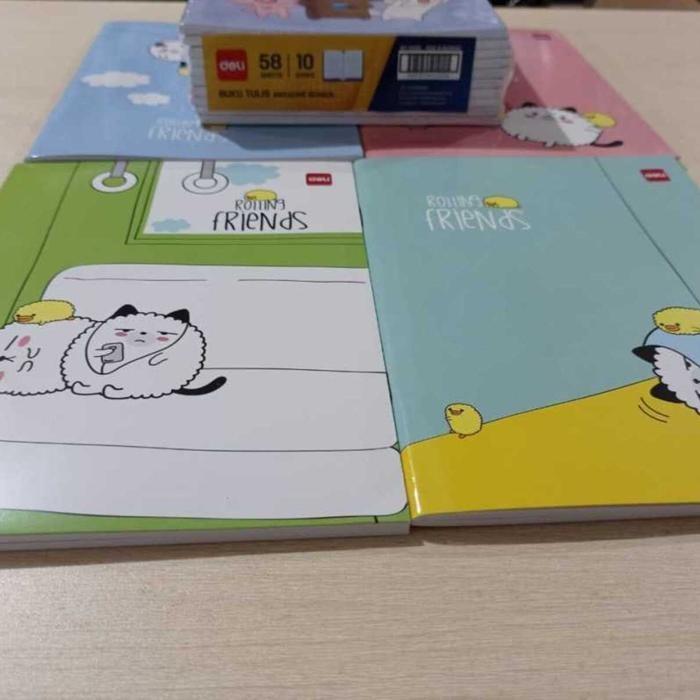 

READY Deli buku tulis 58 lembar isi 10 buku/pack - 58 Lembar SIAP KIRIM