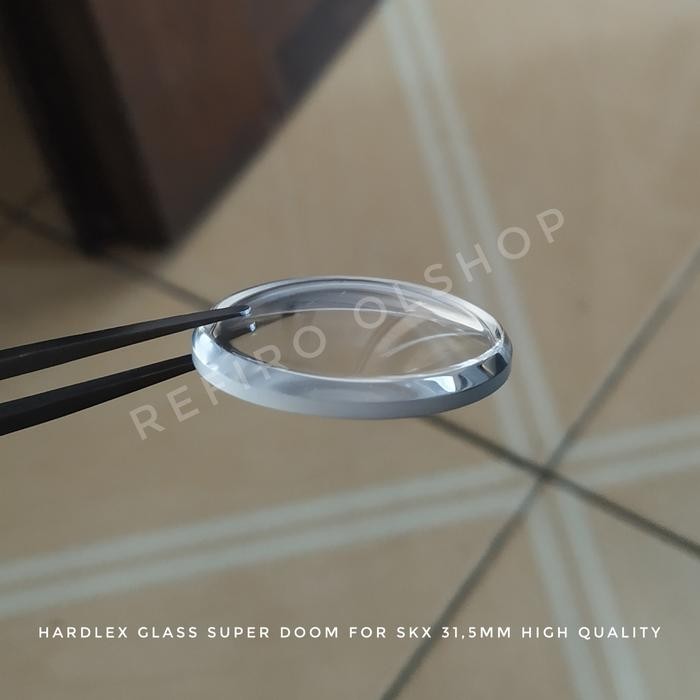 Glass kaca seiko hardlex super dome, double doom skx 31,5mm