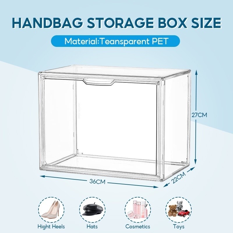 

Kotak pajangan akrilik transparan Lemari penyimpanan akrilik ukuran 37x22x27cm