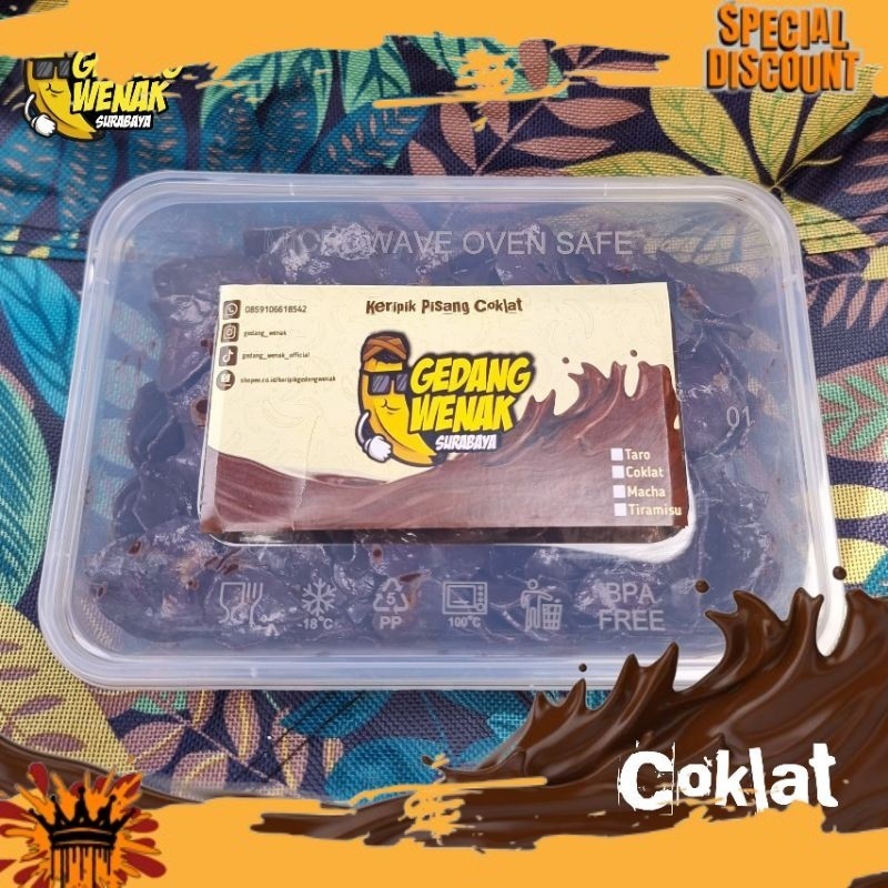 

1 NICE TASTED Keripik Pisang Coklat Lumer / Varian Tepak Rasa Coklat JZL
