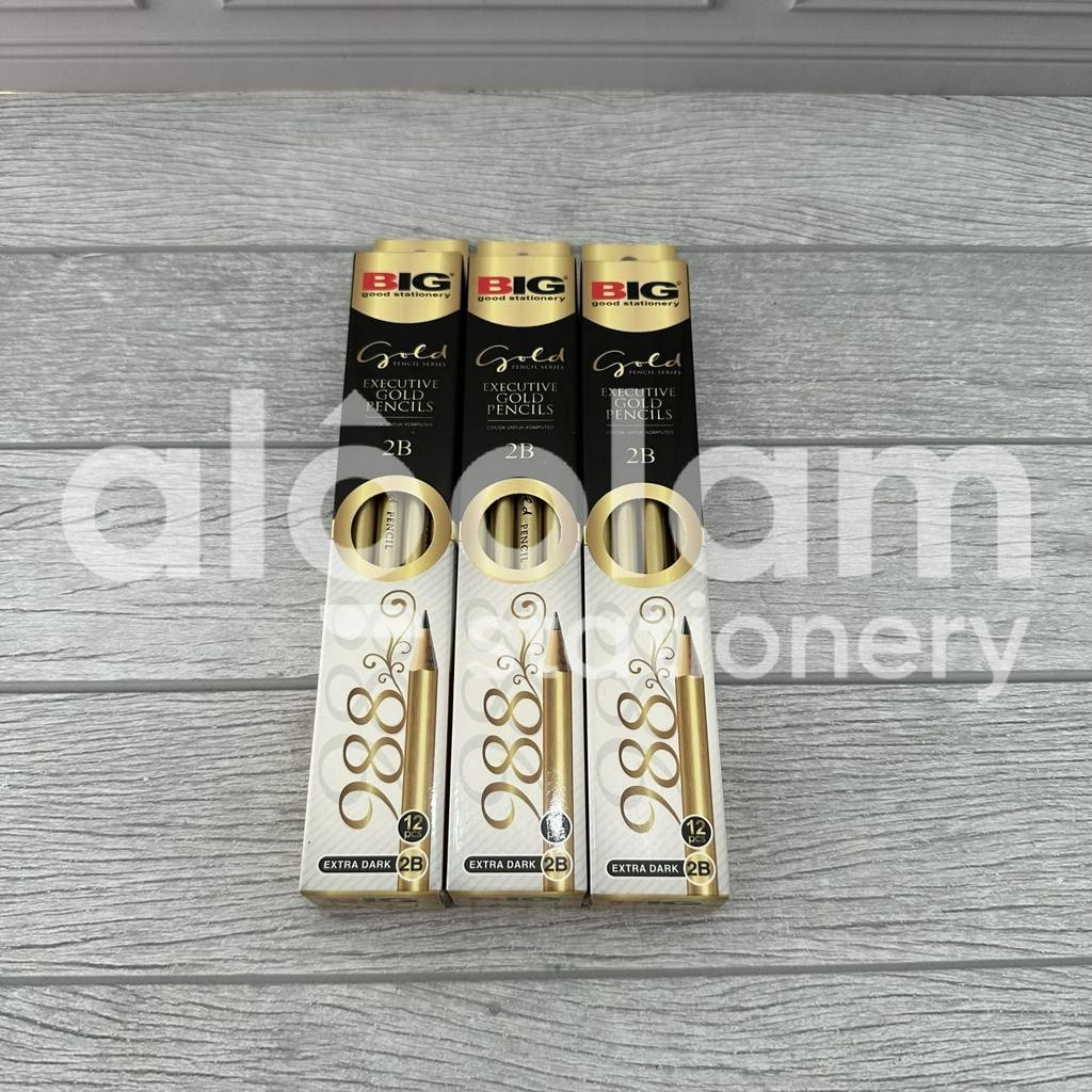 

SELUSIN ( 12 PCS ) Pensil 2B Big Gold 988 lengkap