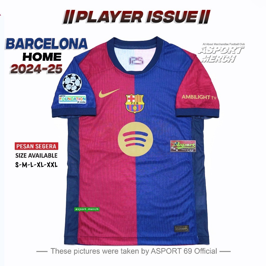 ASPORT PLAYER ISSUE BARCA HOME 24 25  BARCELONA HOME 2024 2025 PI