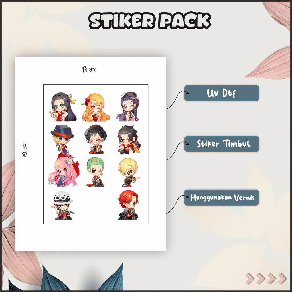 

Stiker Pack UV DTF Untuk kulkas leptop cermin hp meja Motif Campuran Random Hitam Kuning Hijau P13