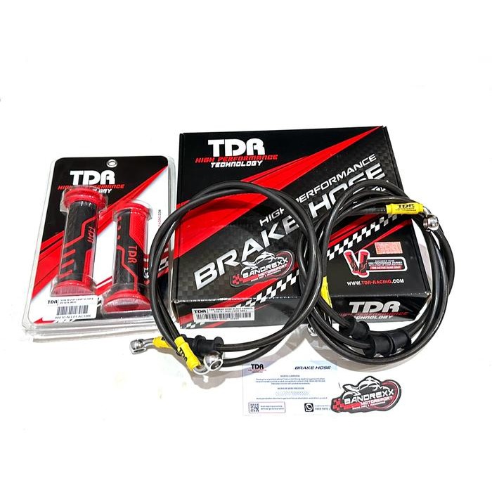 Selang Rem TDR Black Carbon For Yamaha Nmax -Nmax 2020 Non ABS.
