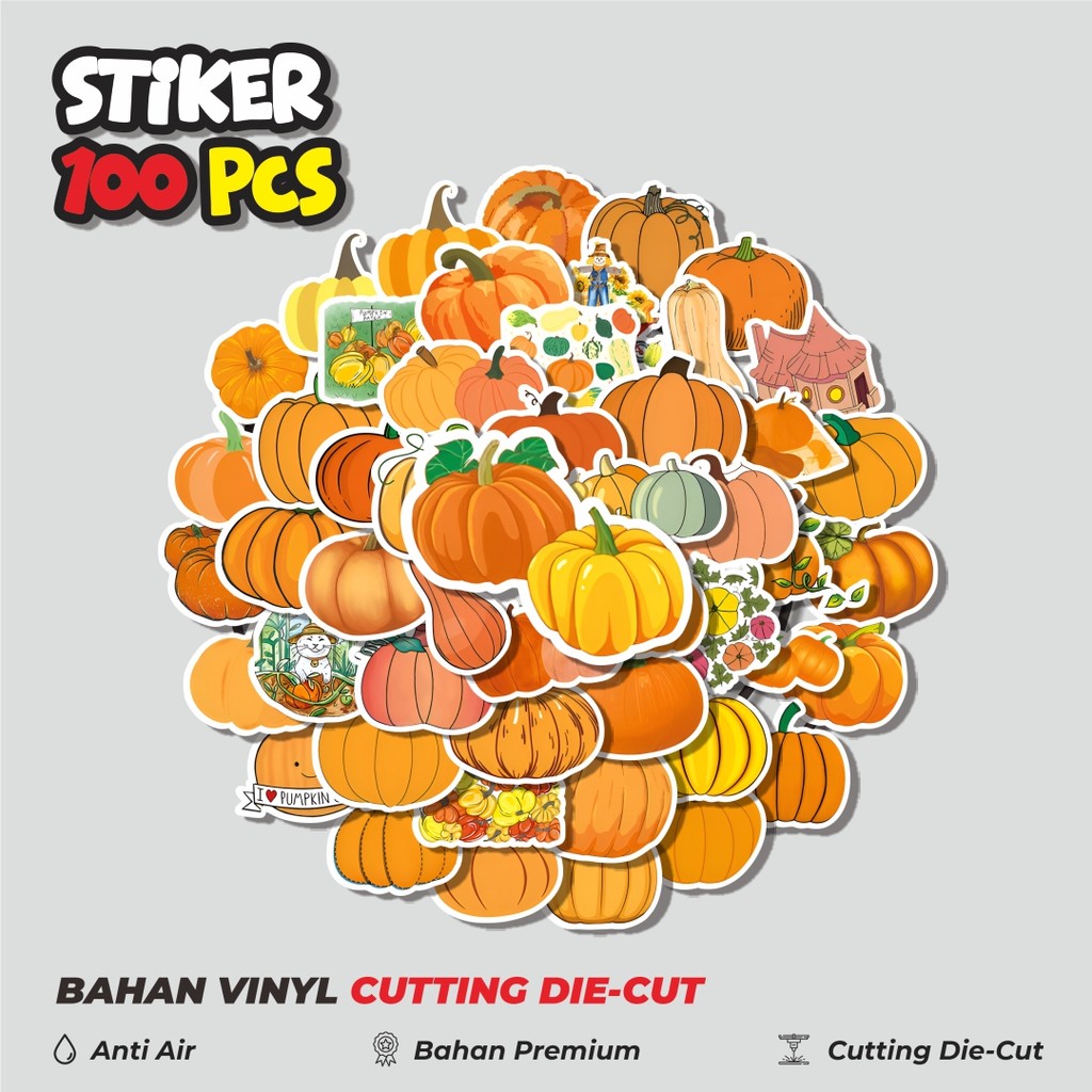 

Terbaru! 50 pcs Stiker Labu Dekorasi Lucu Kreatif untuk Notebook, Skateboard, HP