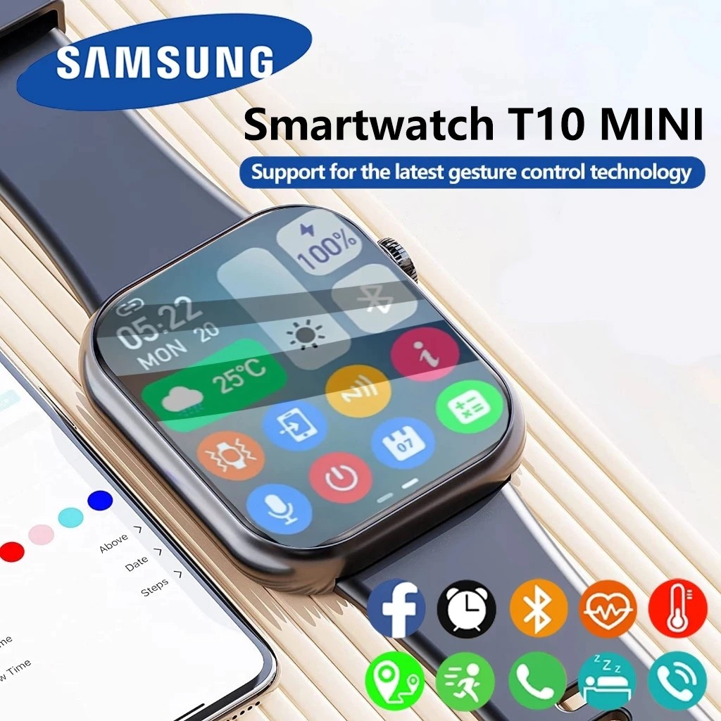 [COD] SAMSUNG SmartWatch T10 Mini 38MM Waterproof Bluetooth Call Jam Smartwatch Wanita Pria Monitor 