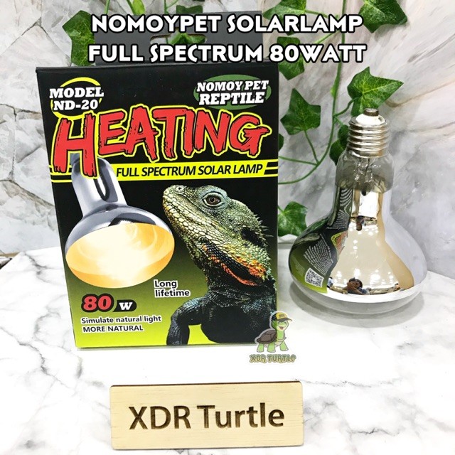 NOMOYPET SOLAR LAMP 80WATT LAMPU UVA UVB PENGGANTI MATAHARI REPTIL TORTO KURA DARAT KURA AIR SULCATA