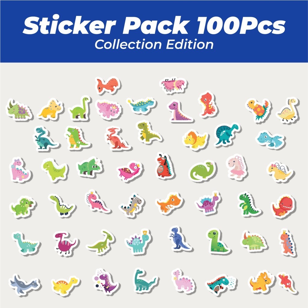 

Hot Sticker Hewan Dinosaurus Lucu Anti Air Stikers Berperekat Waterproof Sticker Decal Buat Motor Helm Buku Journal Koper Casing HP Laptop Botol Minum