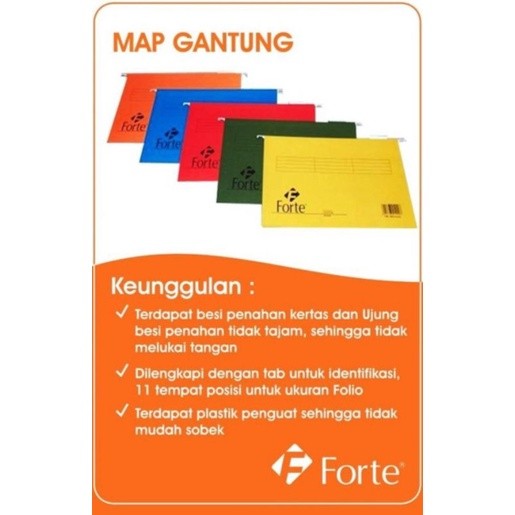 

New Map Gantung Folio Forte (50 Pcs) / Hanging Map / Hang Map FolioPremium