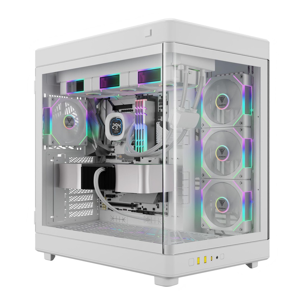 GAMDIAS Neso P1 Pro ARGB Case + 3 FAN ARGB - White