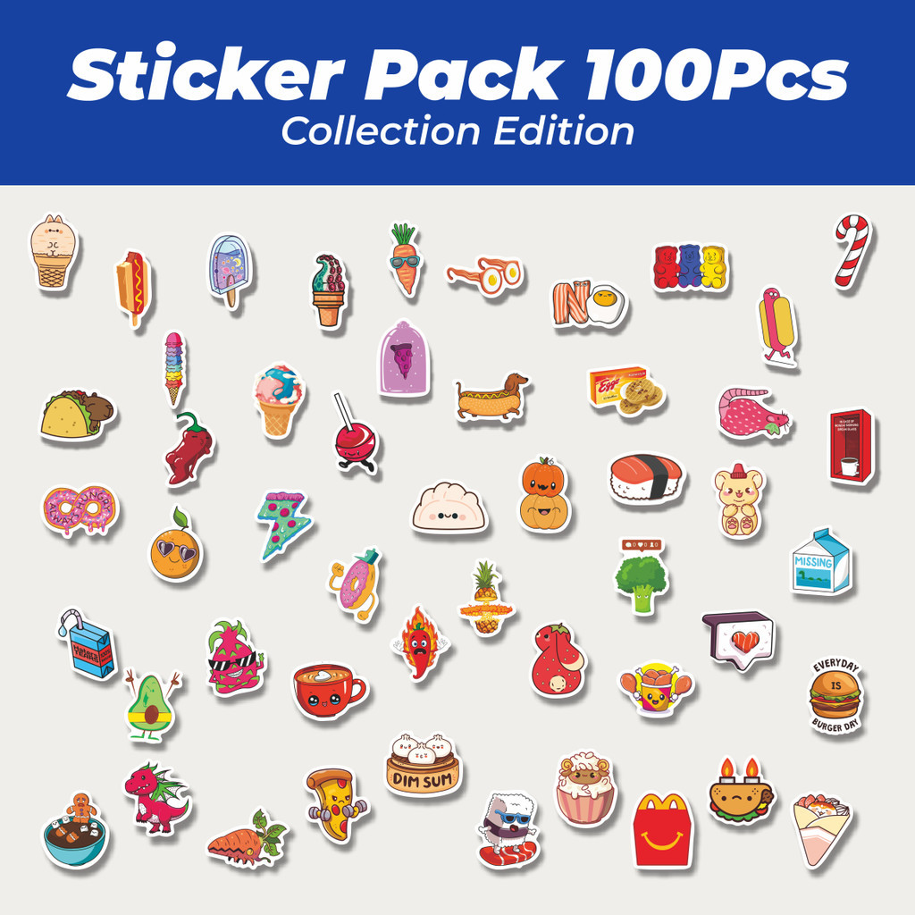 

Hot Stiker Kartun Food and Beverages [Makanan dan Minuman] Stiker Lucu Anti Air Stikers Berperekat Waterproof Sticker Decal Buat Motor Helm Buku Journal Koper Casing HP Laptop Botol Minum