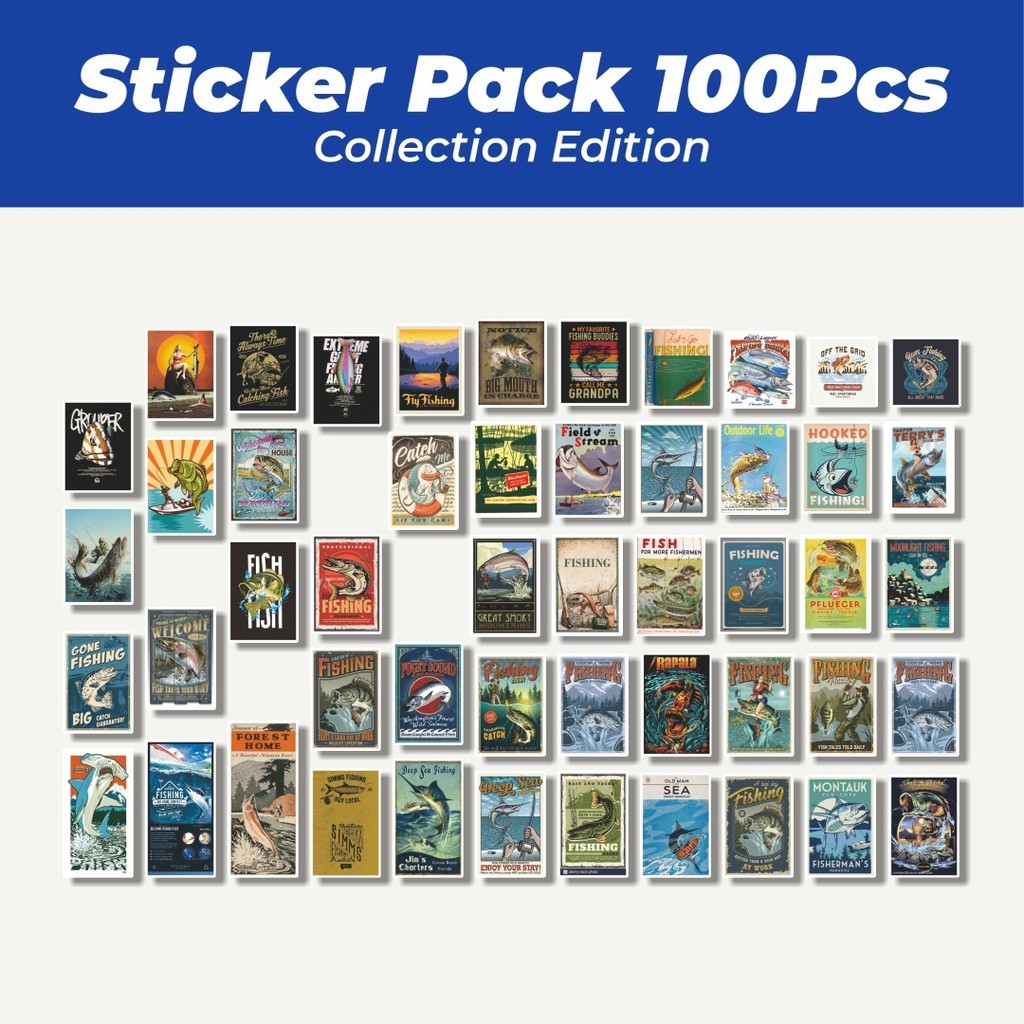 

Hot Stiker Fishing Nature Yarn [Benang Alam Memancing] Lucu Anti Air Stikers Berperekat Waterproof Sticker Decal Buat Motor Helm Buku Journal Koper Casing HP Laptop Botol Minum