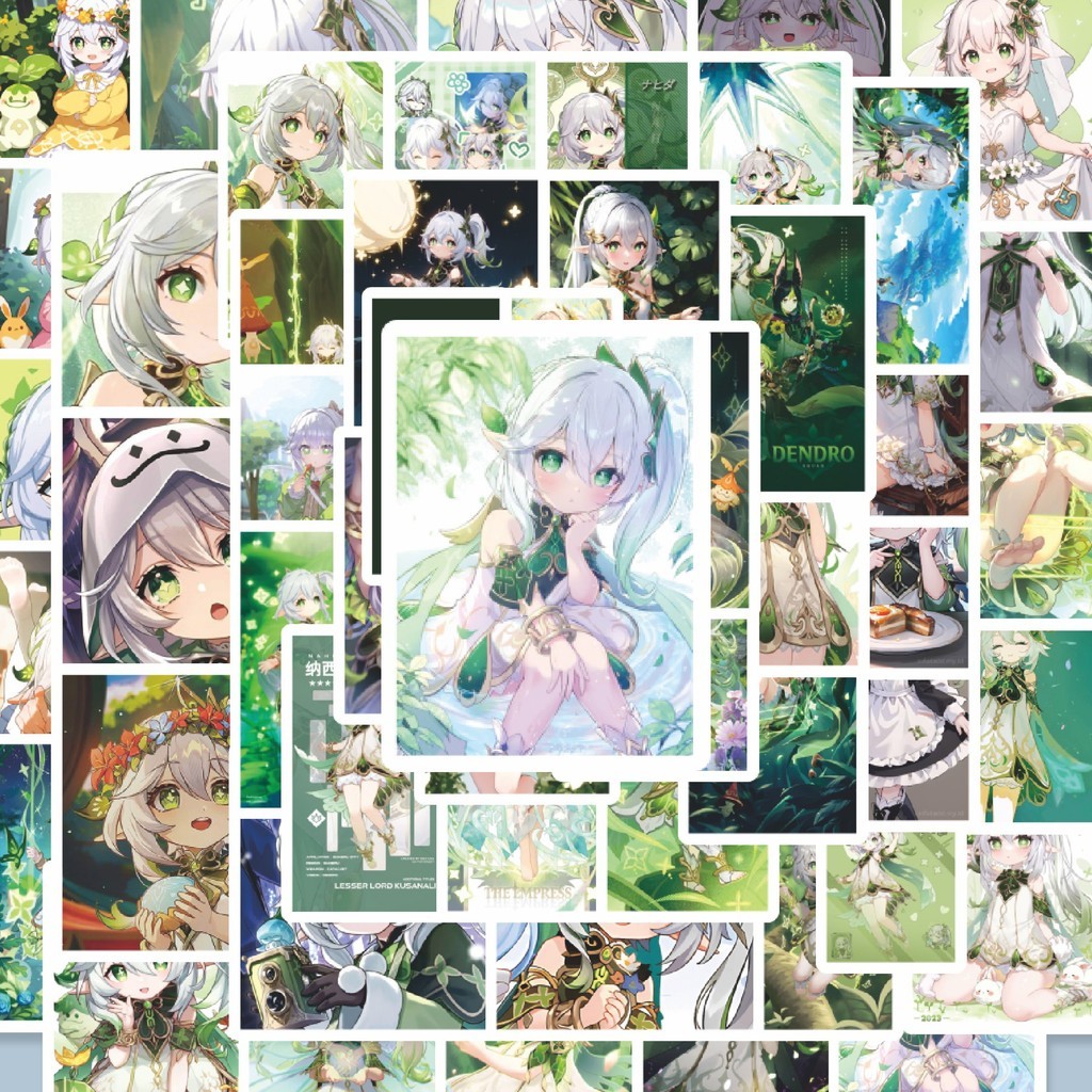 

100PCS Lucu Stiker Anime Nahida Stiker Aesthetic Stiker Anti Air Stikers Berperekat Waterproof sticker decal buat Motor Helm Buku Journal Koper Casing HP Laptop Botol Minum Hadiah anak