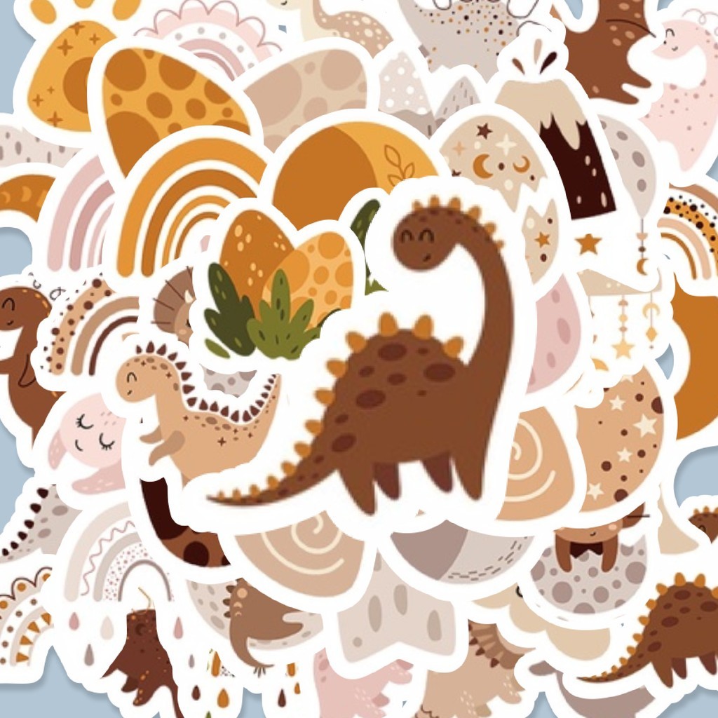 

100PCS Lucu Stiker Bayi Dinosaurus Stiker Aesthetic Stiker Anti Air Stikers Berperekat Waterproof sticker decal buat Motor Helm Buku Journal Koper Casing HP Laptop Botol Minum Hadiah anak