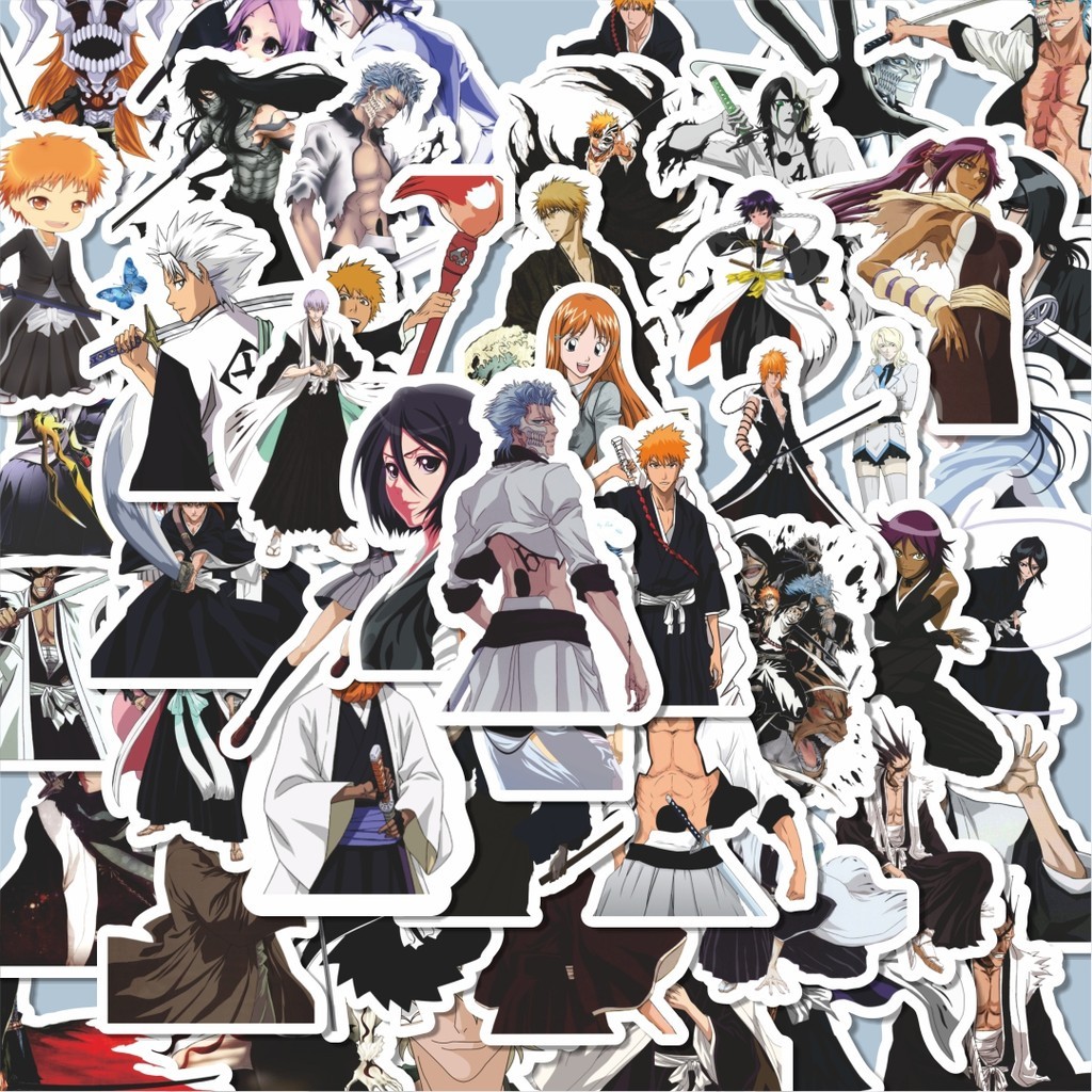 

100PCS Lucu Stiker Anime Bleach Stiker Aesthetic Stiker Anti Air Stikers Berperekat Waterproof sticker decal buat Motor Helm Buku Journal Koper Casing HP Laptop Botol Minum Hadiah anak