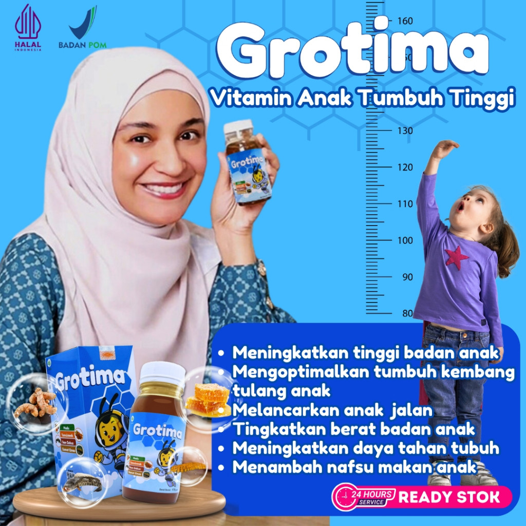 Vitamin Peninggi Badan Anak Grotima / Vitamin Tinggi Badan Anak