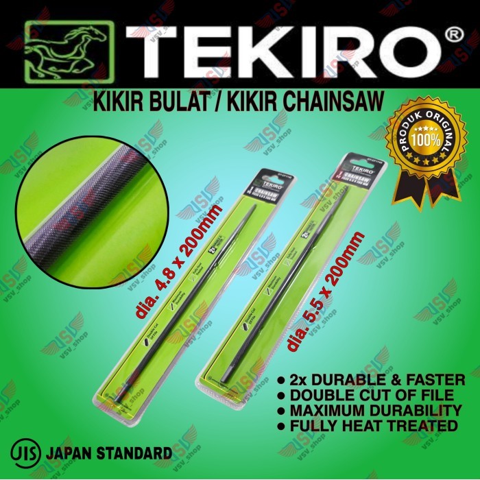 TEKIRO Kikir Chain Saw Kikir Bulat Kikir Gergaji Mesin 4.8mm 5.5mm TEKIRO