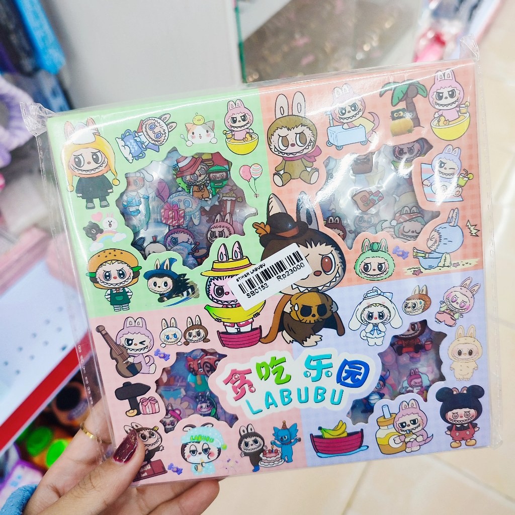

Stiker Motif Labubu isi 100 Stiker Lucu Stiker Murah