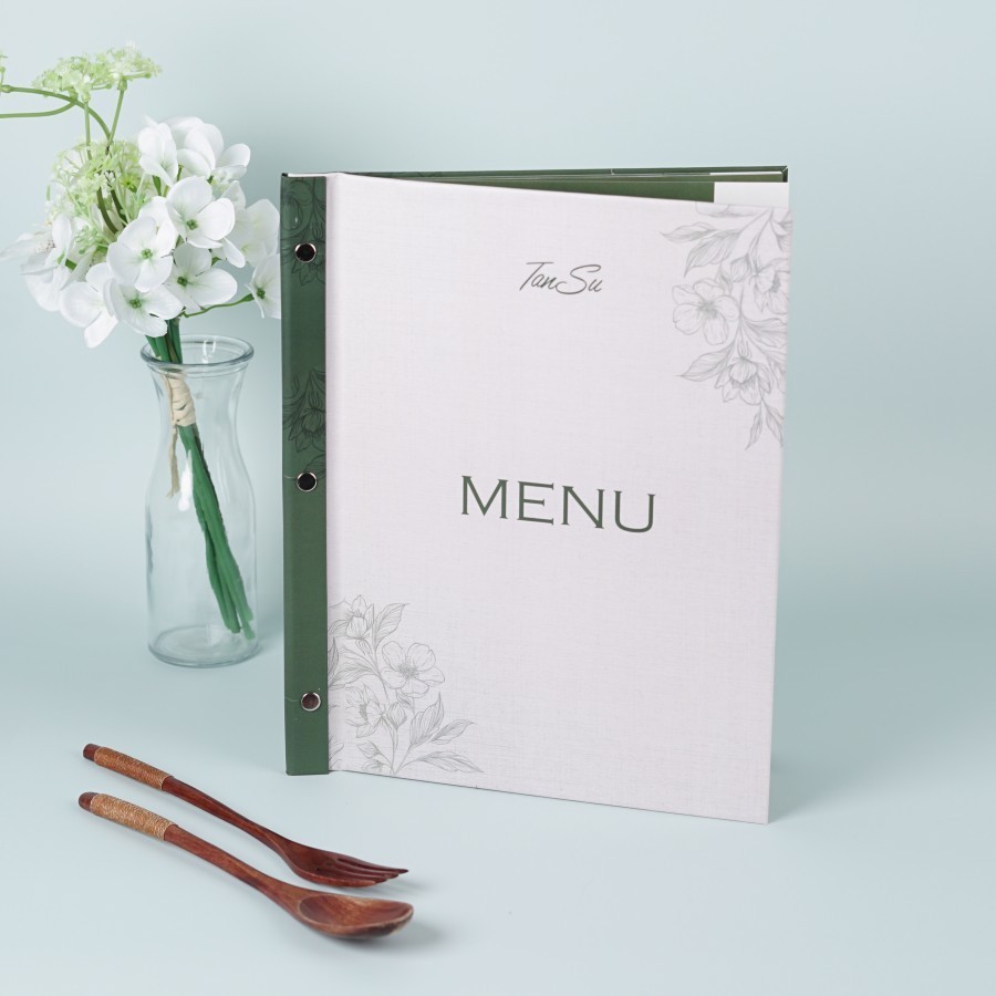 

NEW SALE Cetak Buku Menu Waterproof Fancy Print Menu Restoran Cafe A4 Jilid Baut Custom Selaras Printing