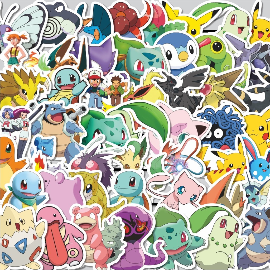 

Stiker Cutting Pack Stiker Kartun Anime Pokemon Isi 100Pcs Series Aesthetic Lucu Keren Untuk Koper Bahan Vynil