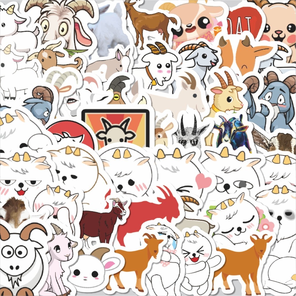 

Stiker Cutting Pack Sticker Hewan Kambing Isi 100Pcs Series Aesthetic Lucu Keren Untuk Koper Bahan Vynil