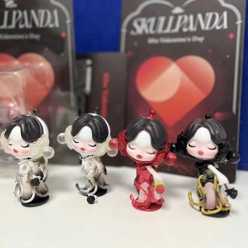New In Stock Valentine'S Day Limited Elevator Figure Skullpanda Doll Collection Model Toys Room Deco