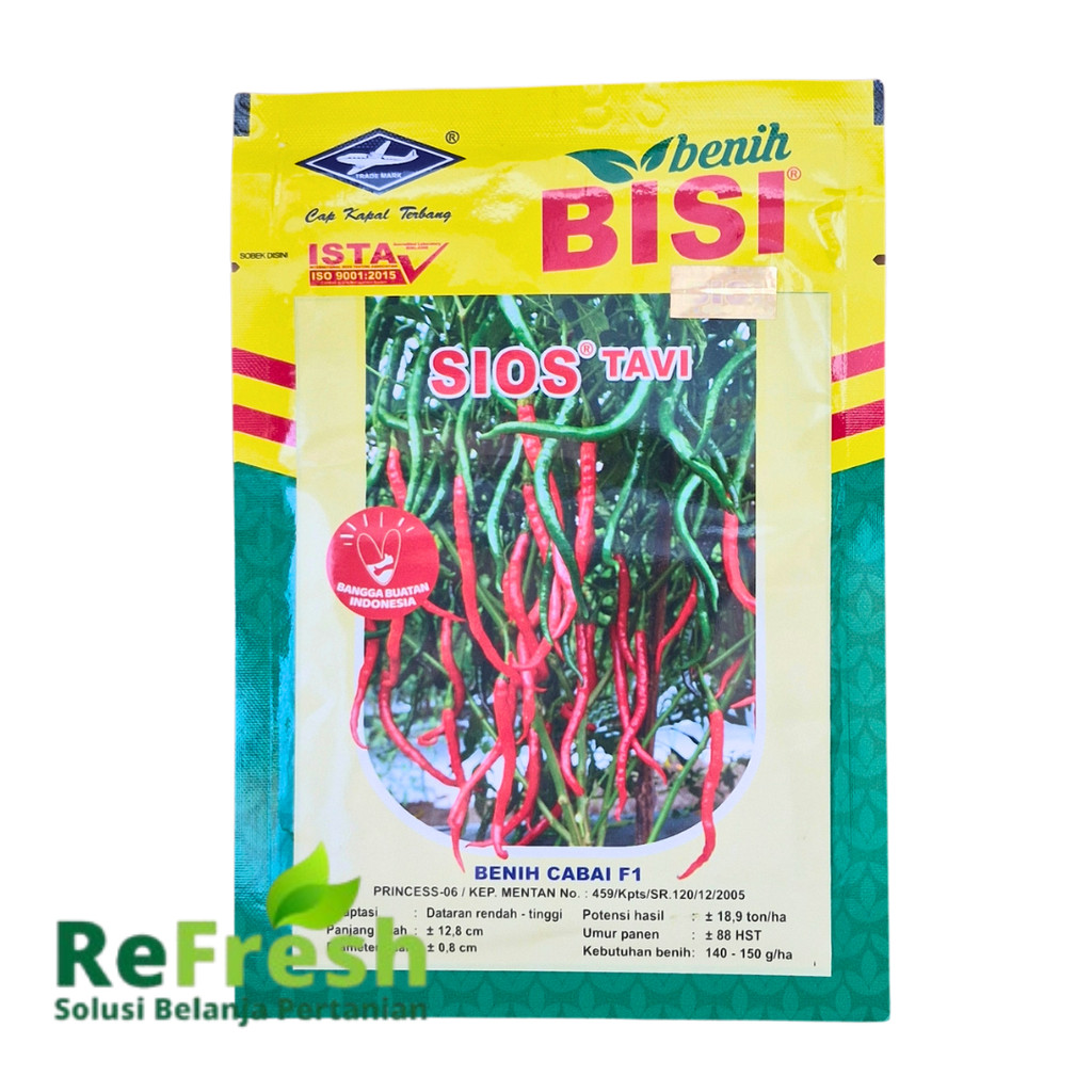 Bibit Cabe Keriting Sios Tavi F1 – Tahan Kekurangan Kalsium