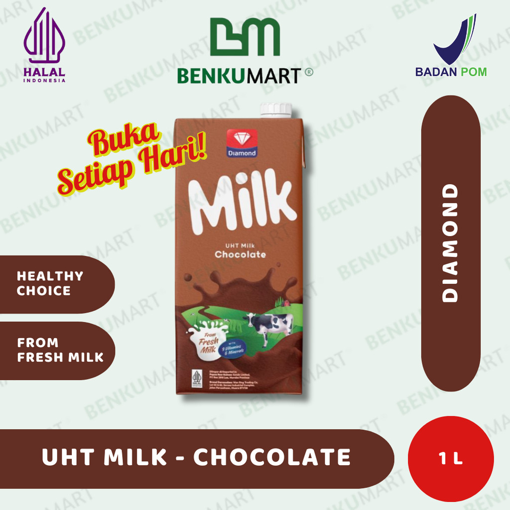 

Diamond UHT Milk Chocolate (1 Liter) | Susu UHT Cokelat Coklat 1L