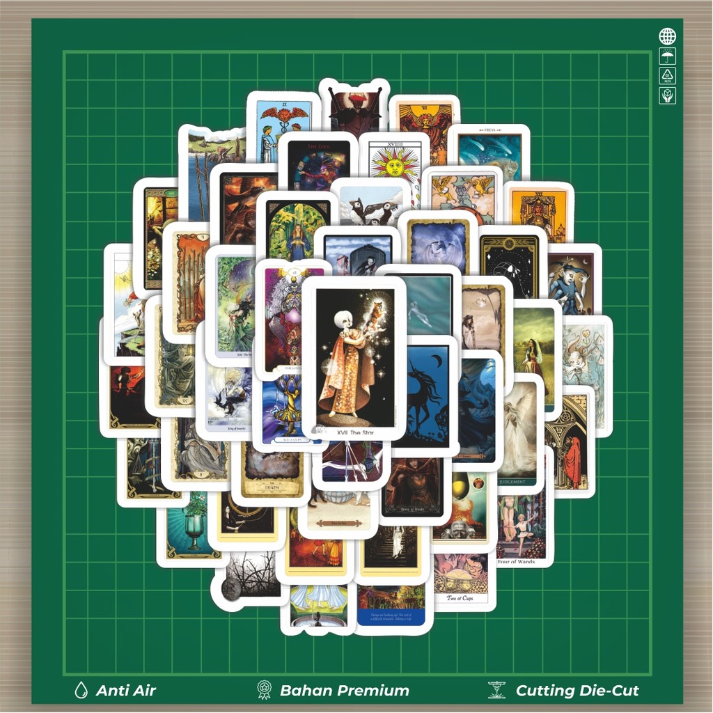 

HOT 50 PCS STIKER Sticker Ramalan Tarot Terror Sticker Stiker Fashion Cars Decal Dingin Kartu Album Custom Vinyl Anti Air- Sticker Aesthetic Buku Journal Koper Casing HP Tablet Laptop Helm Motor Botol Minum