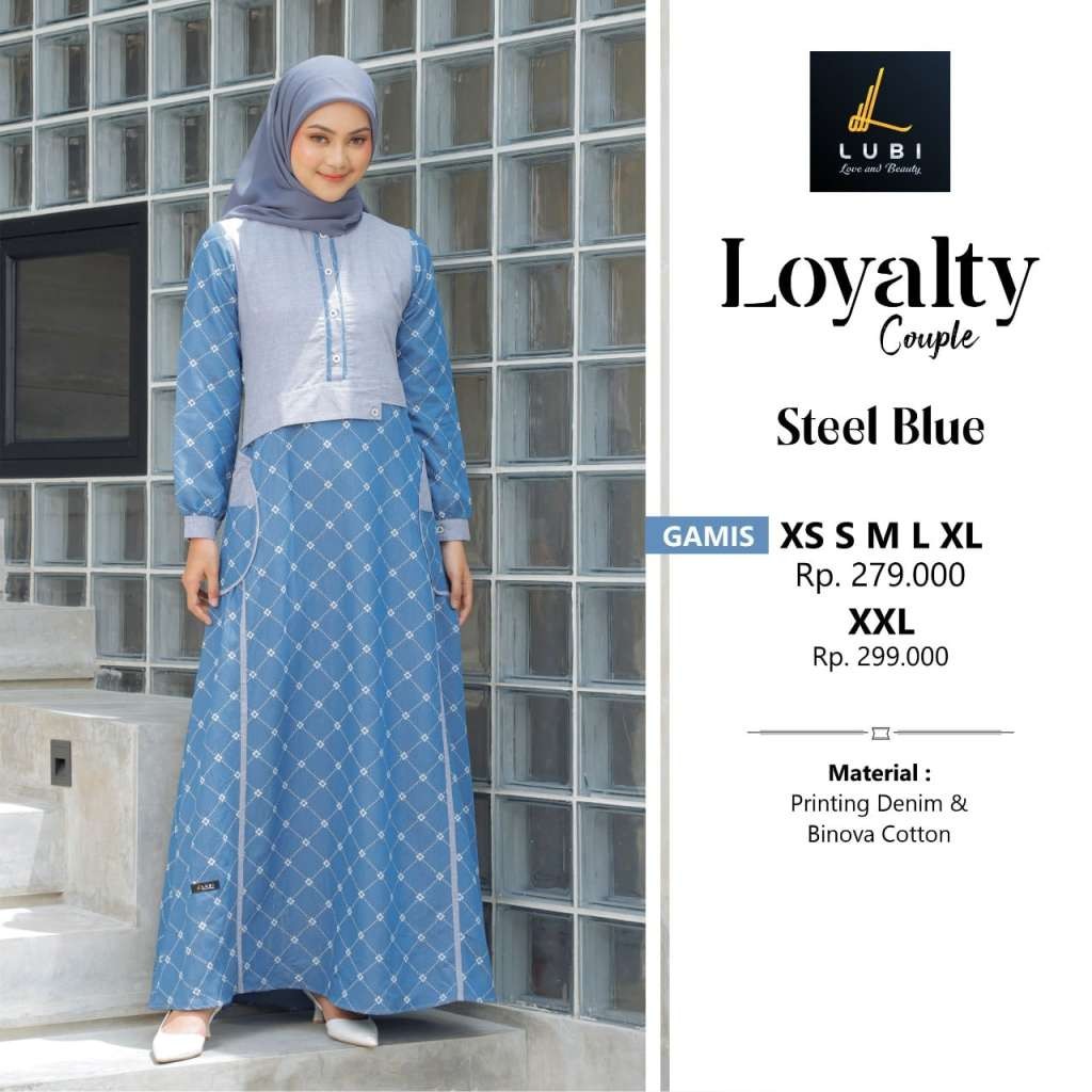 LUBI GAMIS DEWASA LOYALTY STEEL BLUE