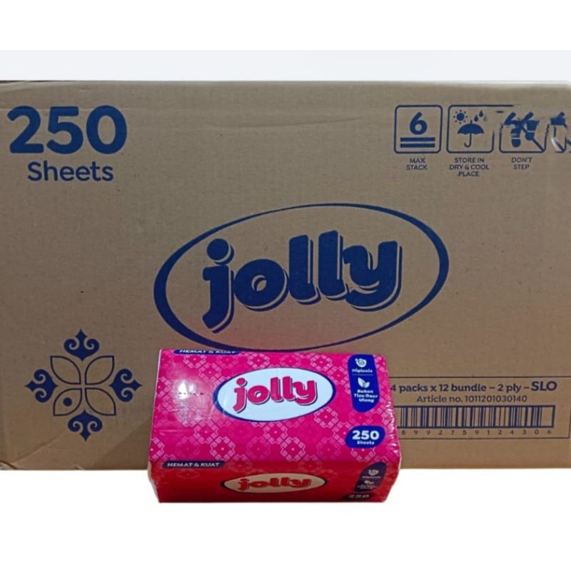 Jolly Tissue  250 Sheets 1 dus  - 48 pack