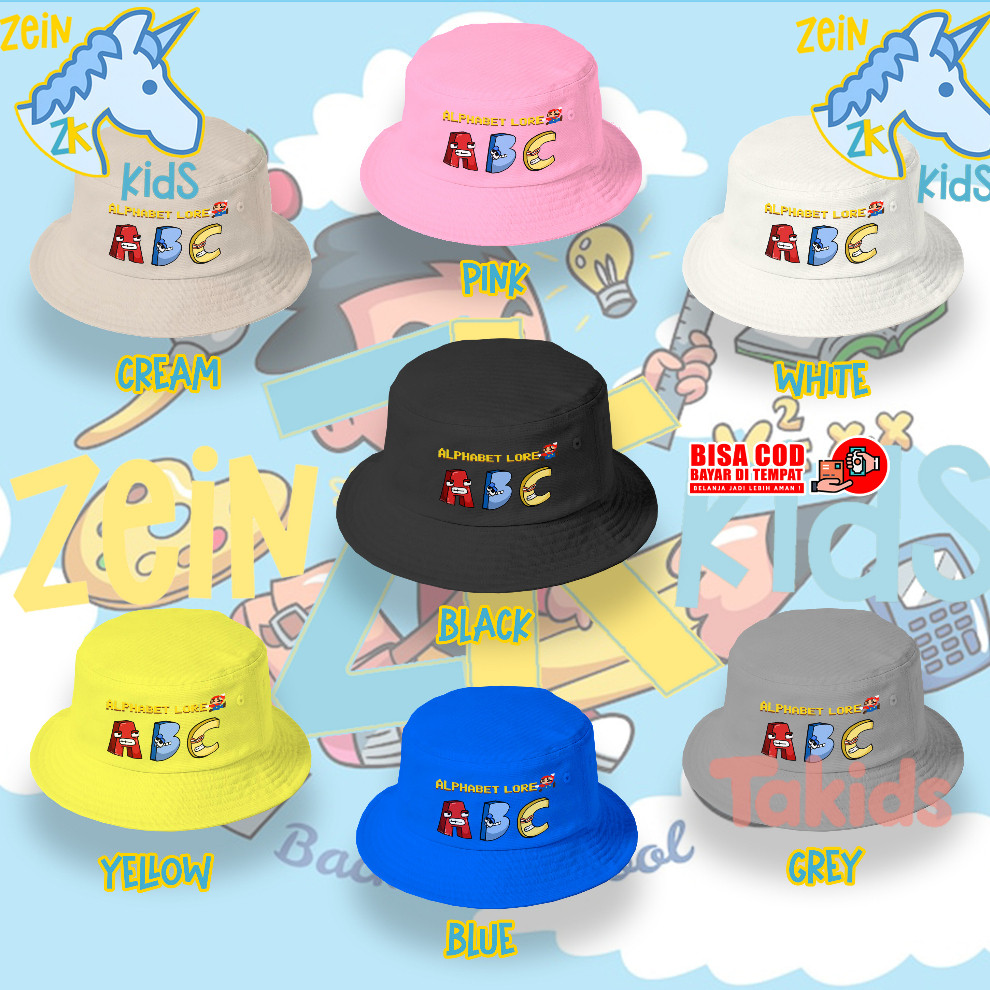 Bucket Hat Anak Alphabet Lore / Topi Anak Alphabet Lore