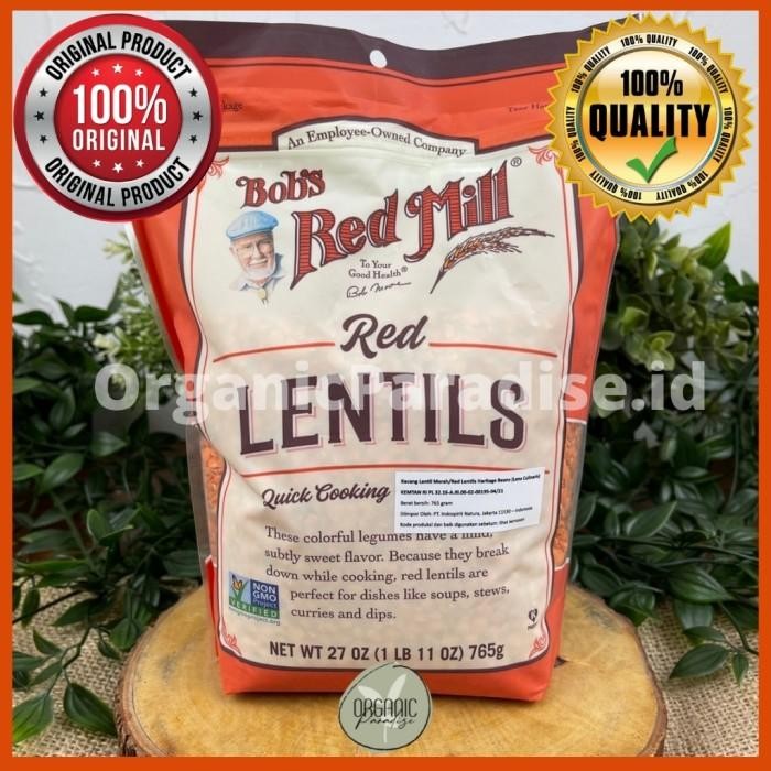 

Bob's Red Mill Red Lentil Bean Organic 765 gram NON GMO Vegan