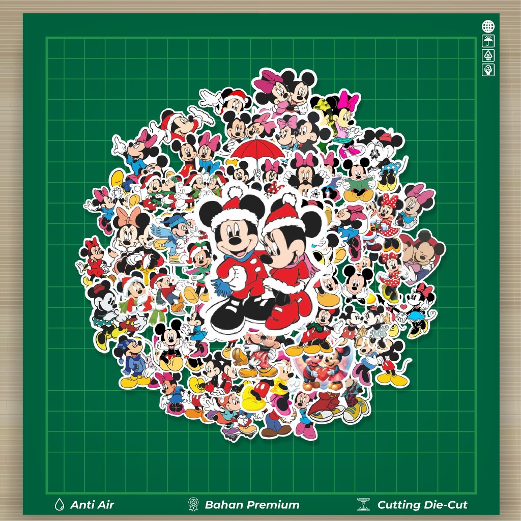 

HOT 50 PCS STIKER Stiker Kartun Mickey Mouse dan Minnie Mouse Stiker Fashion Cars Decal Dingin Kartu Album Custom Vinyl Anti Air- Sticker Aesthetic Buku Journal Koper Casing HP Tablet Laptop Helm Motor Botol Minum