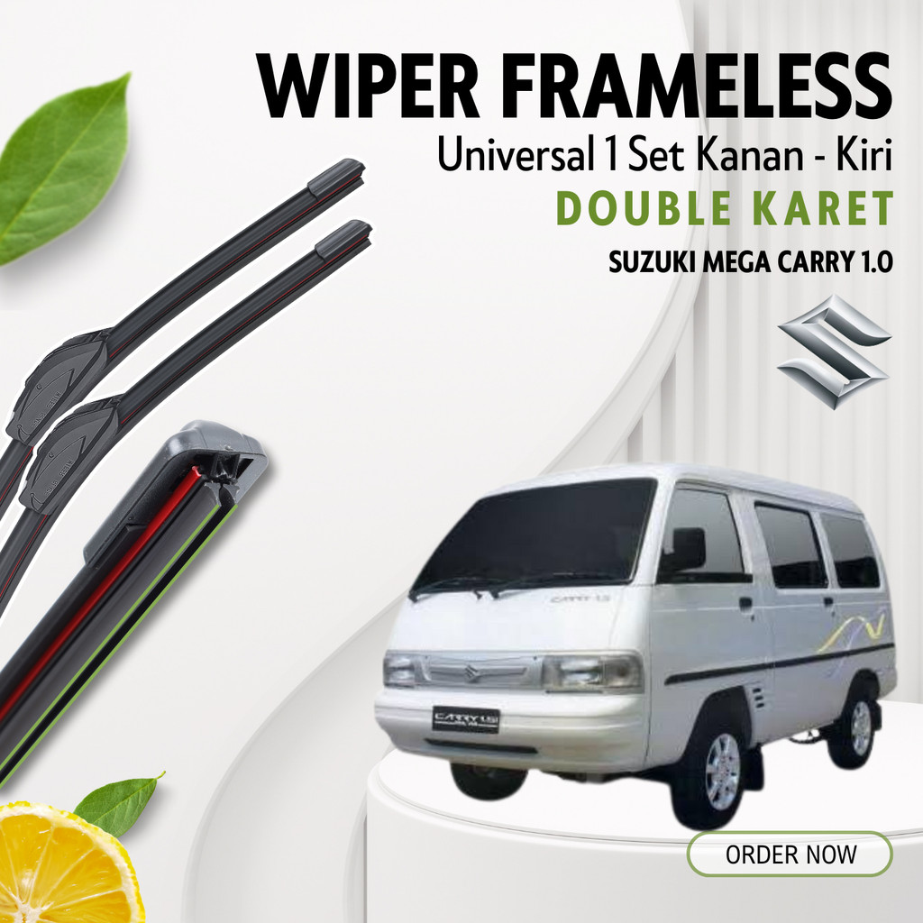 Wiper Mobil Dual Mega Carry 1.0  Premium Satu Pasang Kiri Kanan GEDE WIPER