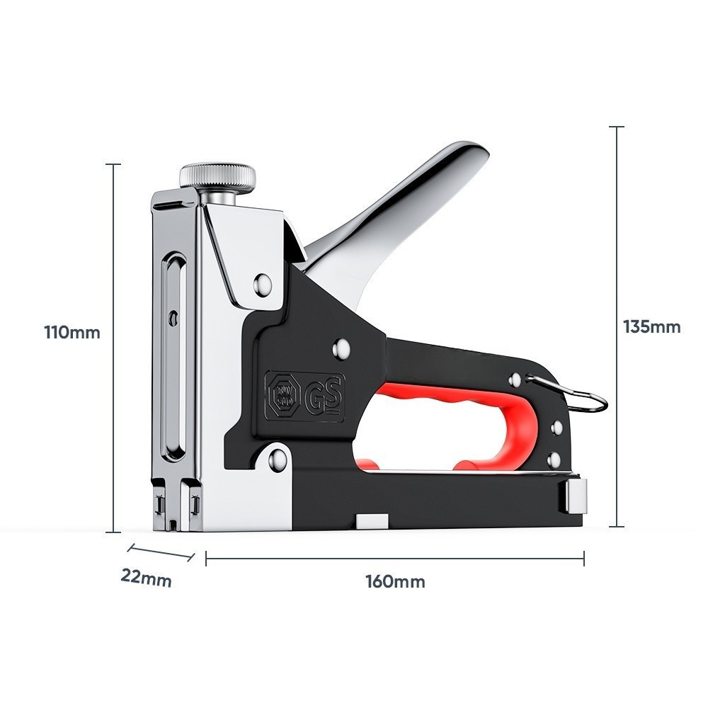 

Steples Tembak 3 In1 Stapler Gun Tacker 4 - 14 Mm Stapler Hekter Heavy Duty Alat Perkakas