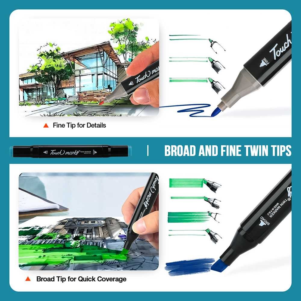 

Super Murah Spidol Dual Side Art Sketch Marker Drawing Set 12 Color - T12 Ballabostore