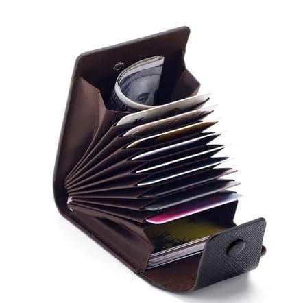 

Dompet Kartu Kredit Vertical Leather Credit Card Holder Wallet - Hitam