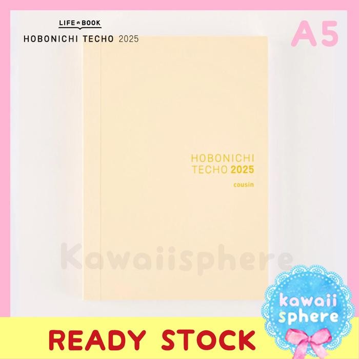 

READY Hobonichi Techo 2025 A5 English Cousin Book (January Start) | Hobonichi 2025 | Ready Stpck Handcarry Jepang - Cousin ENG