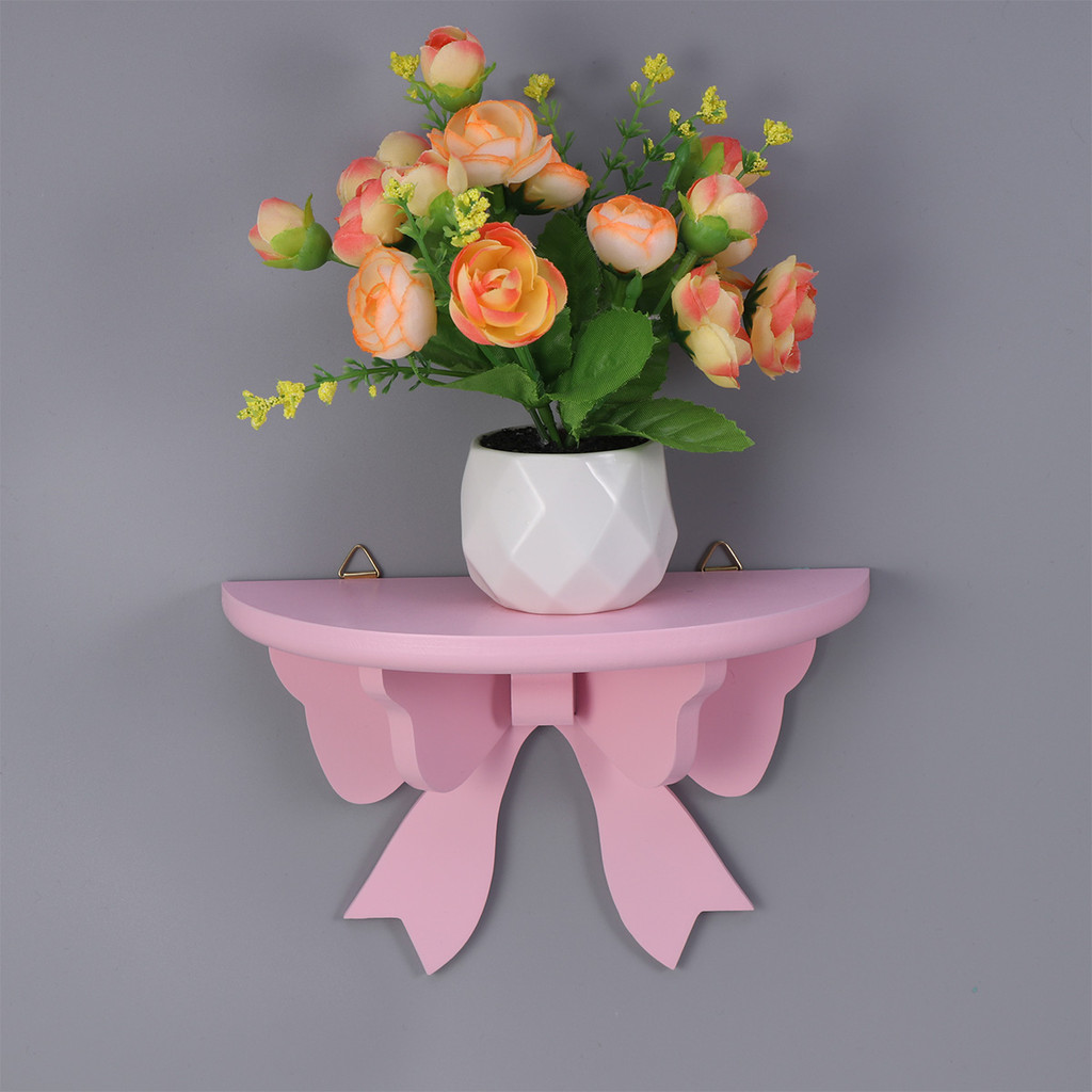 

Wooden Storage Shelf Wall Rack Semicircle Holder Bedroom Child Room Home Kitchen Bathroom Storage Holders Racks