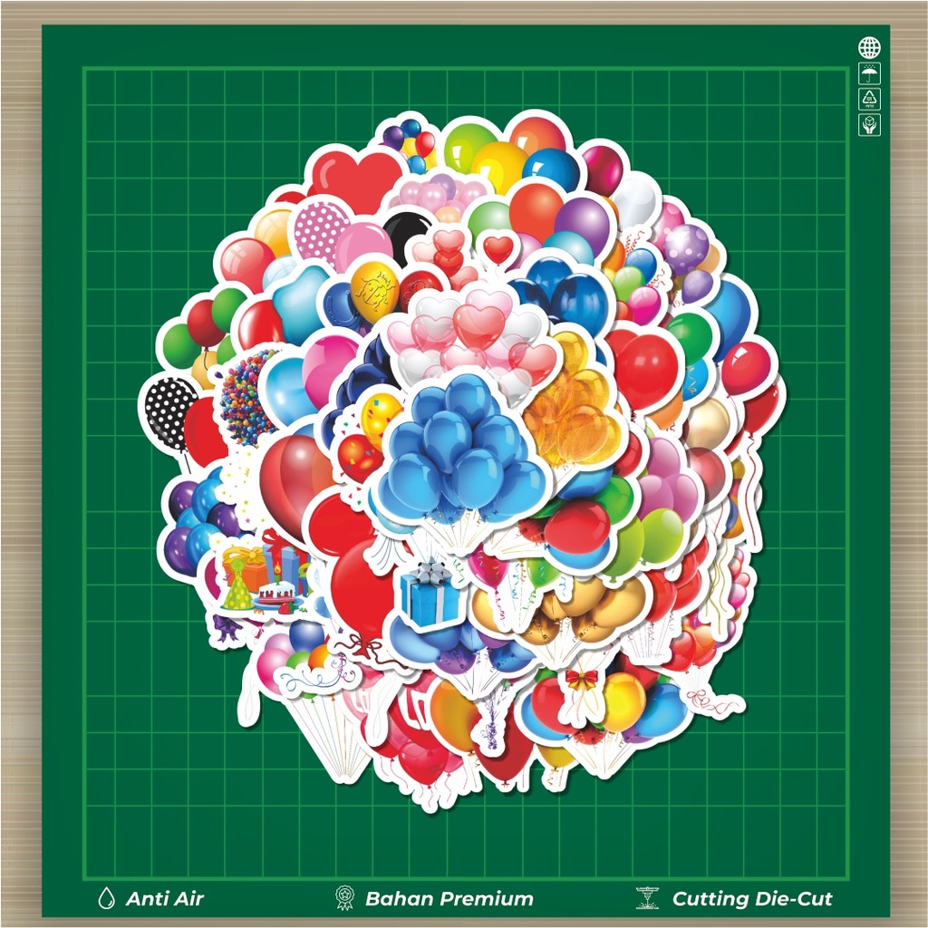 

HOT 50 PCS STIKER Stiker Funny Balloon [Balon Lucu] Stiker Fashion Cars Decal Dingin Kartu Album Custom Vinyl Anti Air- Sticker Aesthetic Buku Journal Koper Casing HP Tablet Laptop Helm Motor Botol Minum
