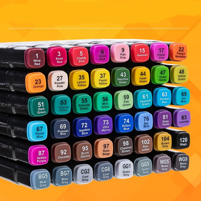 

Double-headed Marker Pen Set for Beginners Animation Professional Drawing Watercolor Pens 48-color Oil-based Markers