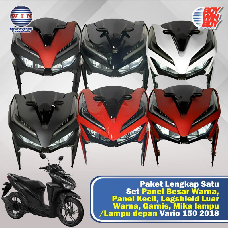 Paketan Full Body Depan Tameng Sayap+Reflektor Lampu Depan Vario 125 150 All NEW Tahun 2018-2022 War