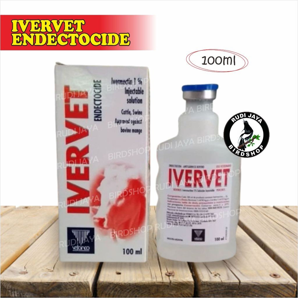 JUAL IVERVET 100ML IVERMECTIN ASLI IMPORT OBAT HEWAN TERNAK SAPI BABI KSAKIT GUDIK ECTO ENDO PARASIT