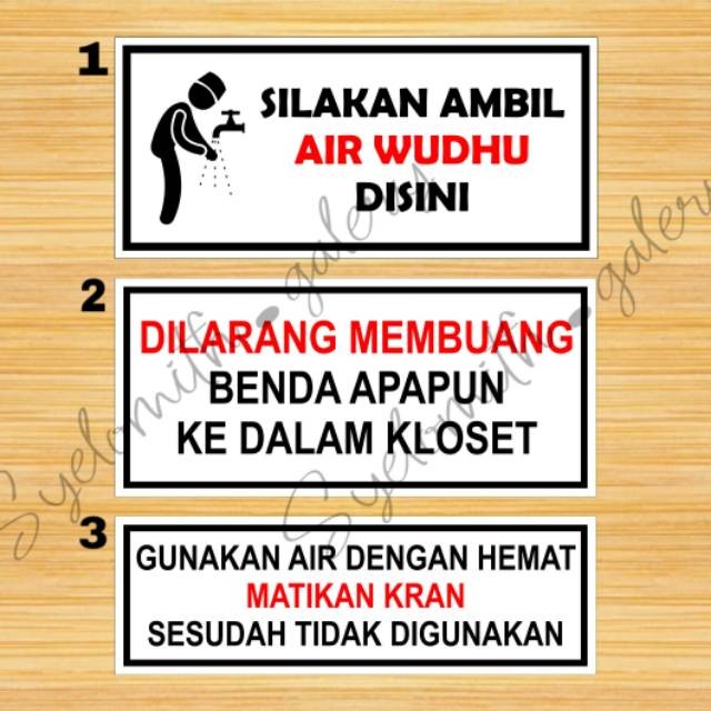 

STIKER WUDHU /STICKER KLOSET/ STIKER HEMAT AIR WATERPROOF