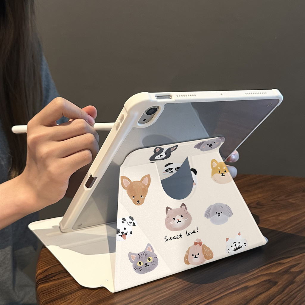 Cocok untuk ipad gen 10 tablet case pelindung lucu ipad air 5 rotasi ipad pro 11 inci 360° 10.9 inci