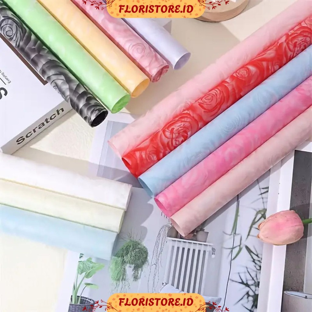 

ROSE PRINTED MATE PAPER / CELLOPHANE / FLORIST PAPER / KERTAS BUKET BUNGA / WRAPPING WRAPPER